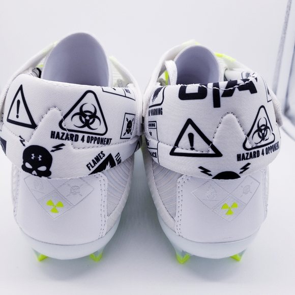 $140 Under Armour Highlight MC Football Cleats White/Silver - Picture 4 of 8